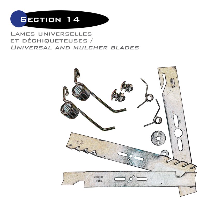 14-UNIVERSAL AND MULCHER BLADES