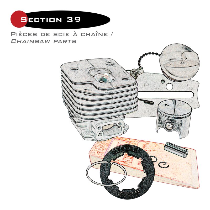 39-PIÈCES DE SCIE À CHAÎNE
