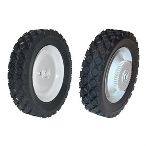ROUE DE TONDEUSE EN ACIER 8" 